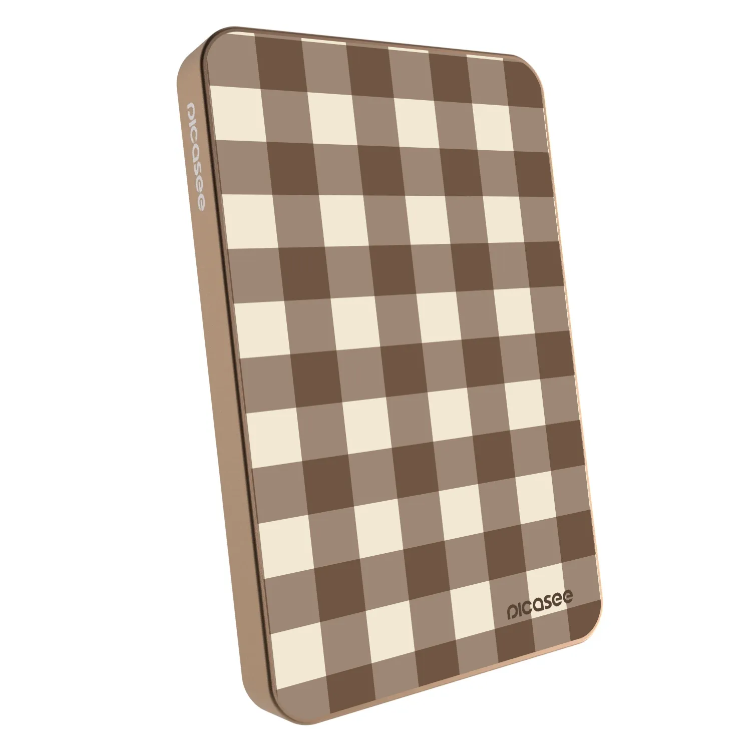 Picasee Powerbank z MagSafe 5 000 mAh Złoty - Brown grid