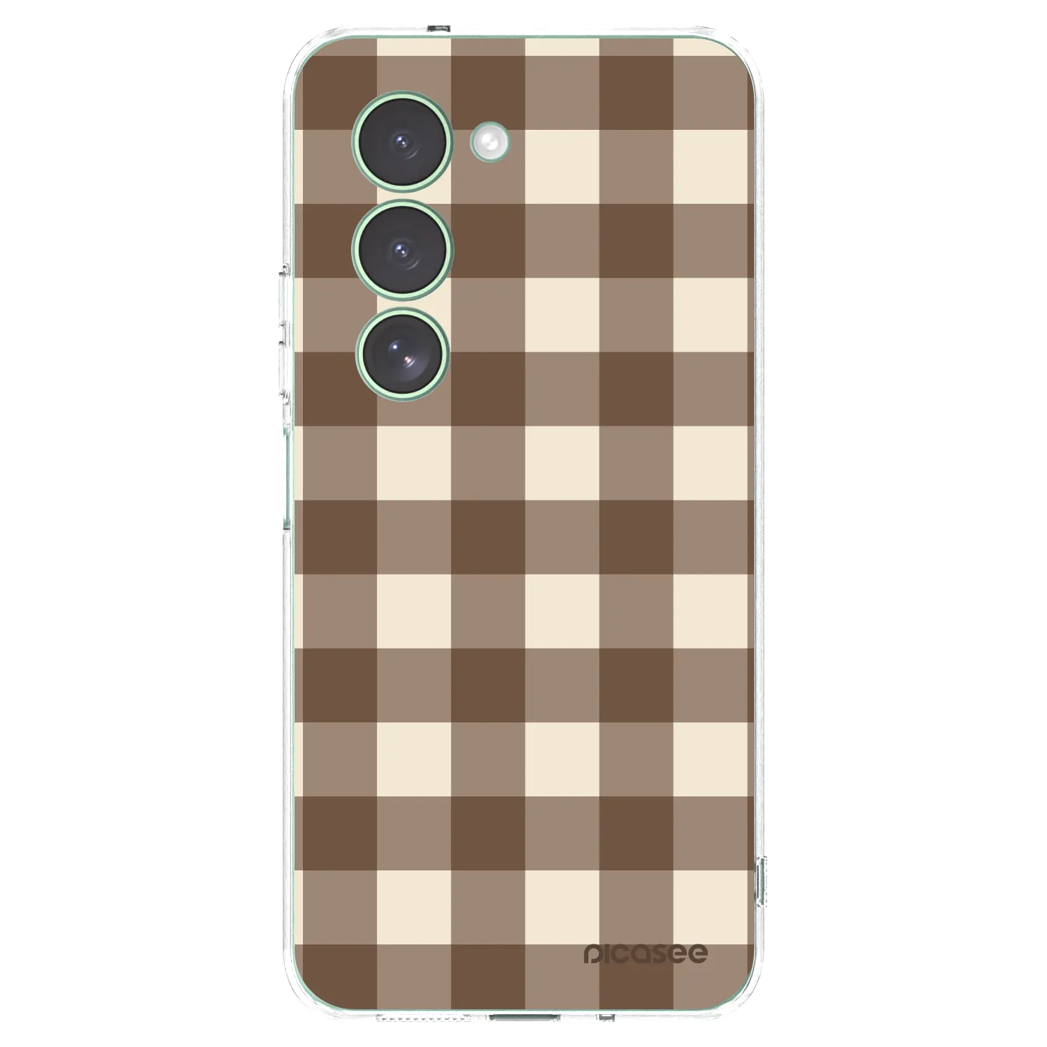 Picasee silikonowe przeźroczyste etui na Xiaomi Redmi 15 5G - Brown grid