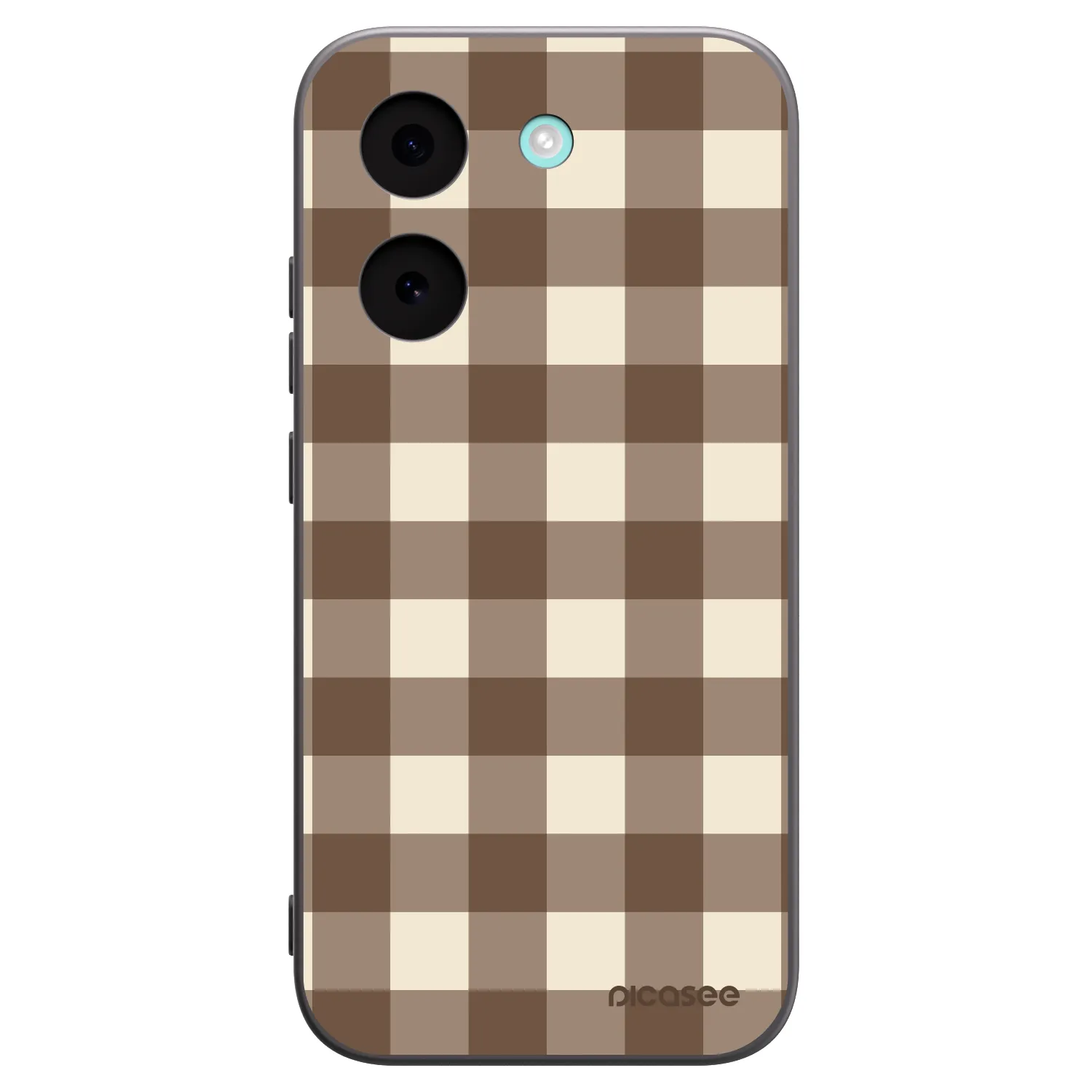 Picasee silikonowe czarne etui na Xiaomi Poco X8 Pro - Brown grid
