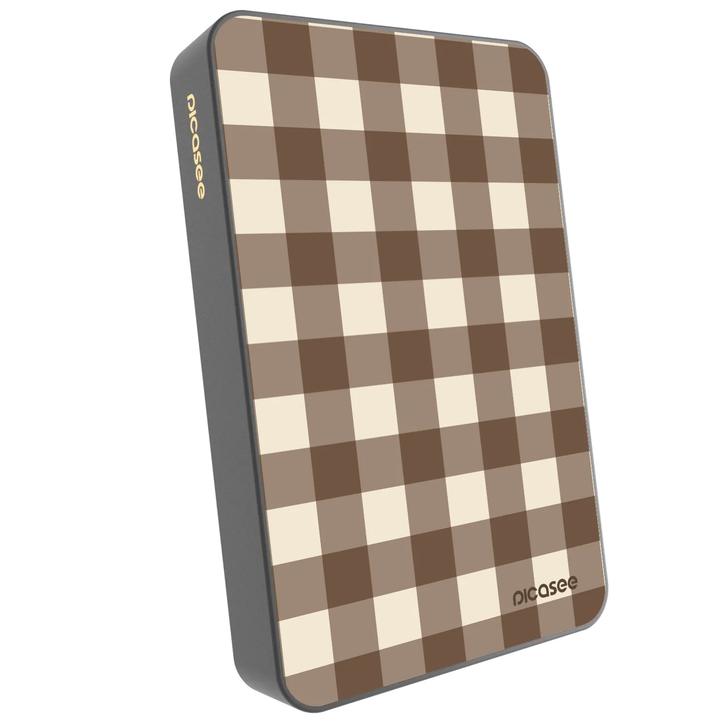 Picasee Powerbank z MagSafe 10 000 mAh Szary - Brown grid