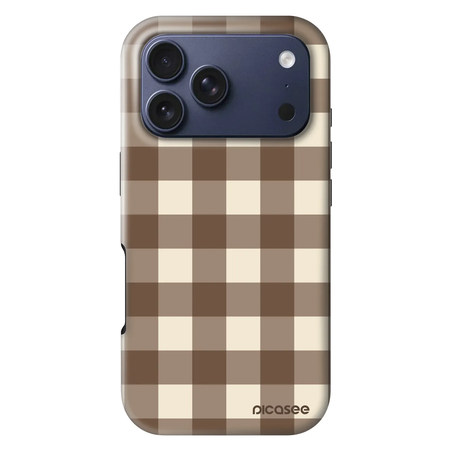 Picasee Fashion Case MagSafe na Apple iPhone 18 Pro - Brown grid