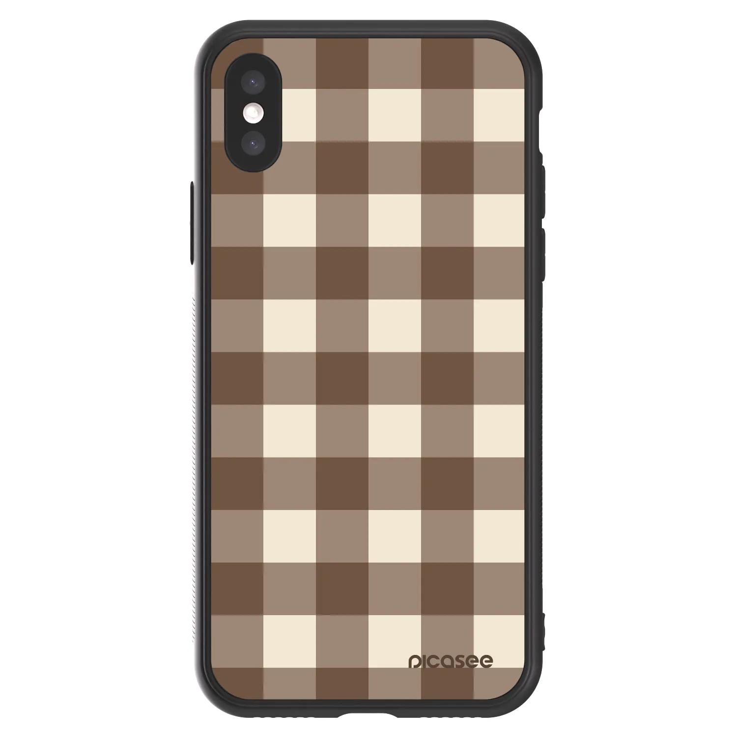 Picasee ULTIMATE CASE na Apple iPhone X/XS - Brown grid