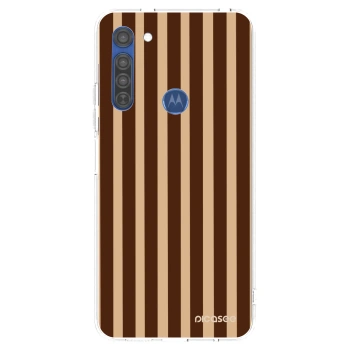 Etui na Motorola Moto G8 - Brown lines