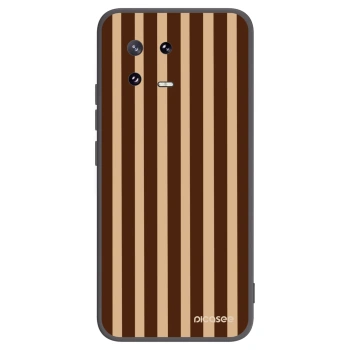 Picasee silikonowe czarne etui na Xiaomi 13 Pro - Brown lines