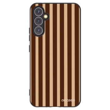 Picasee silikonowe czarne etui na Samsung Galaxy A34 5G A346B - Brown lines