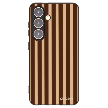 Picasee silikonowe czarne etui na Samsung Galaxy S24 S921B 5G - Brown lines