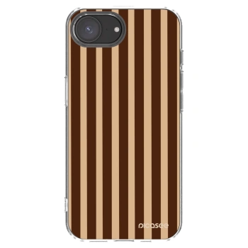 Picasee silikonowe przeźroczyste etui na Apple iPhone 16e - Brown lines