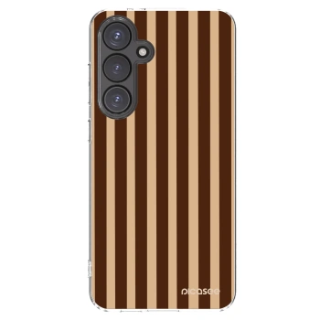 Picasee silikonowe przeźroczyste etui na Samsung Galaxy S24 FE S721B - Brown lines