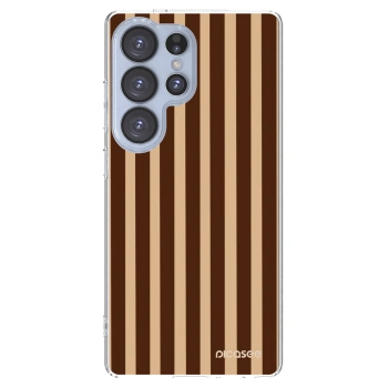 Picasee silikonowe przeźroczyste etui na Samsung Galaxy S25 Ultra 5G - Brown lines