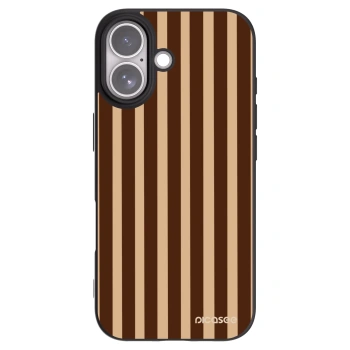 Picasee silikonowe czarne etui na Apple iPhone 17 - Brown lines