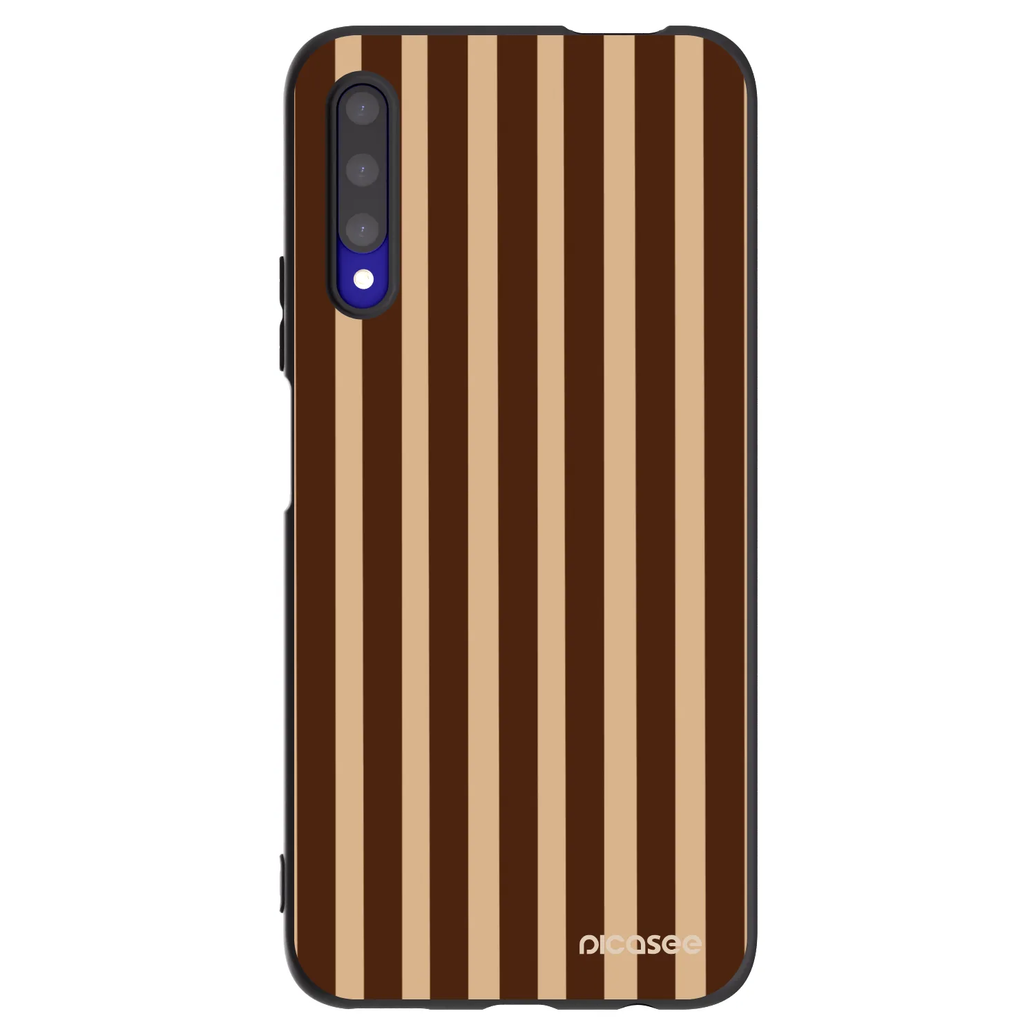 Picasee silikonowe czarne etui na Honor 9X Pro - Brown lines