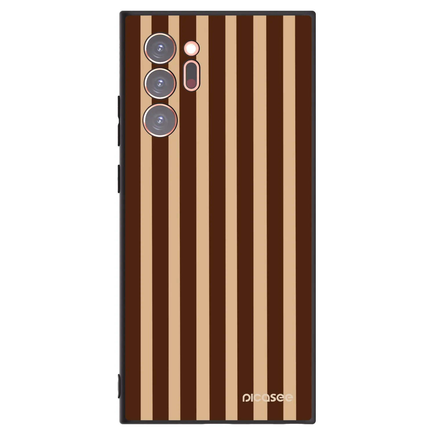 Picasee silikonowe czarne etui na Samsung Galaxy Note 20 Ultra - Brown lines