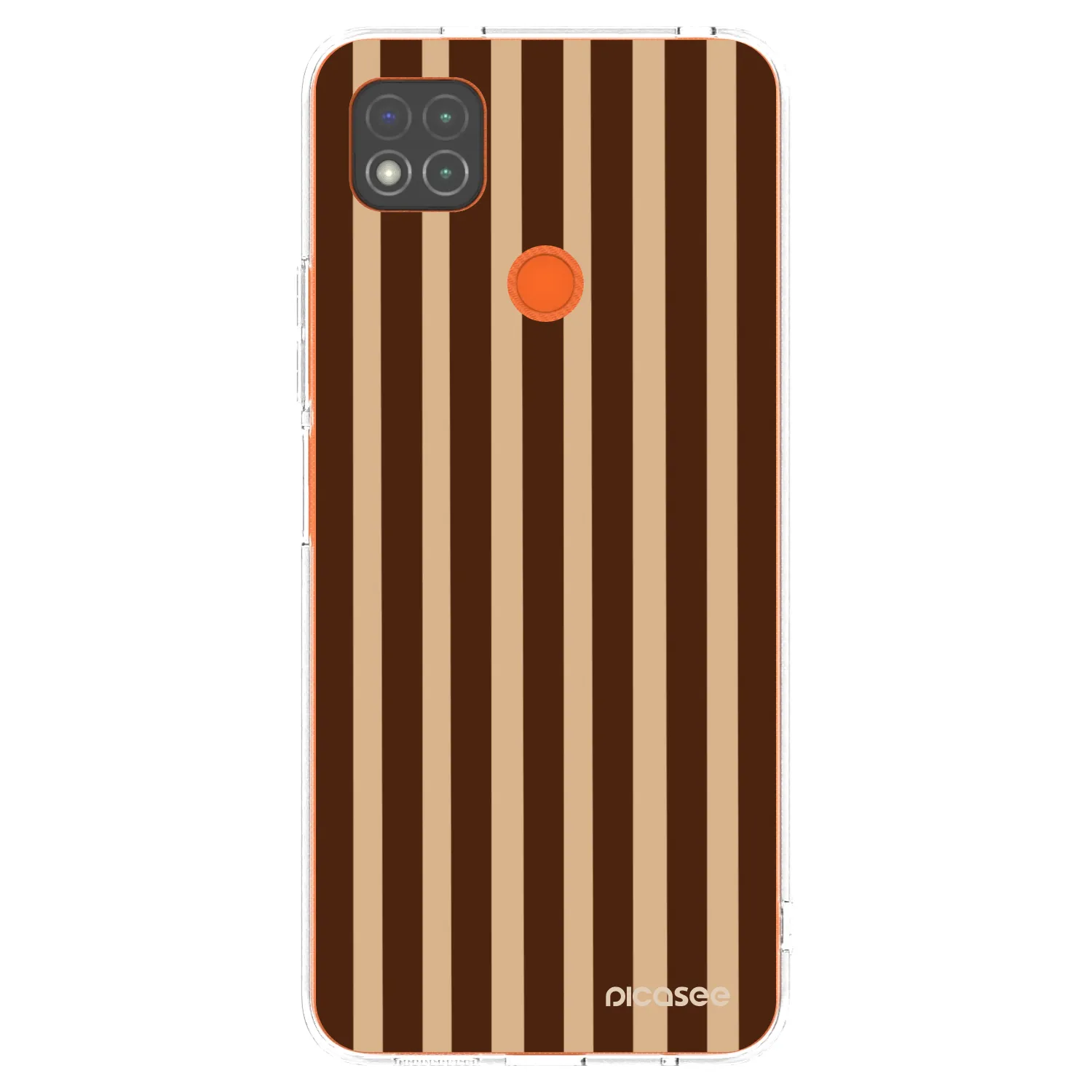 Picasee silikonowe przeźroczyste etui na Xiaomi Redmi 9C - Brown lines