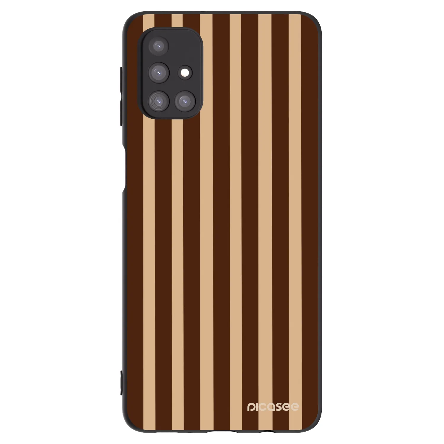 Picasee silikonowe czarne etui na Samsung Galaxy M31s - Brown lines