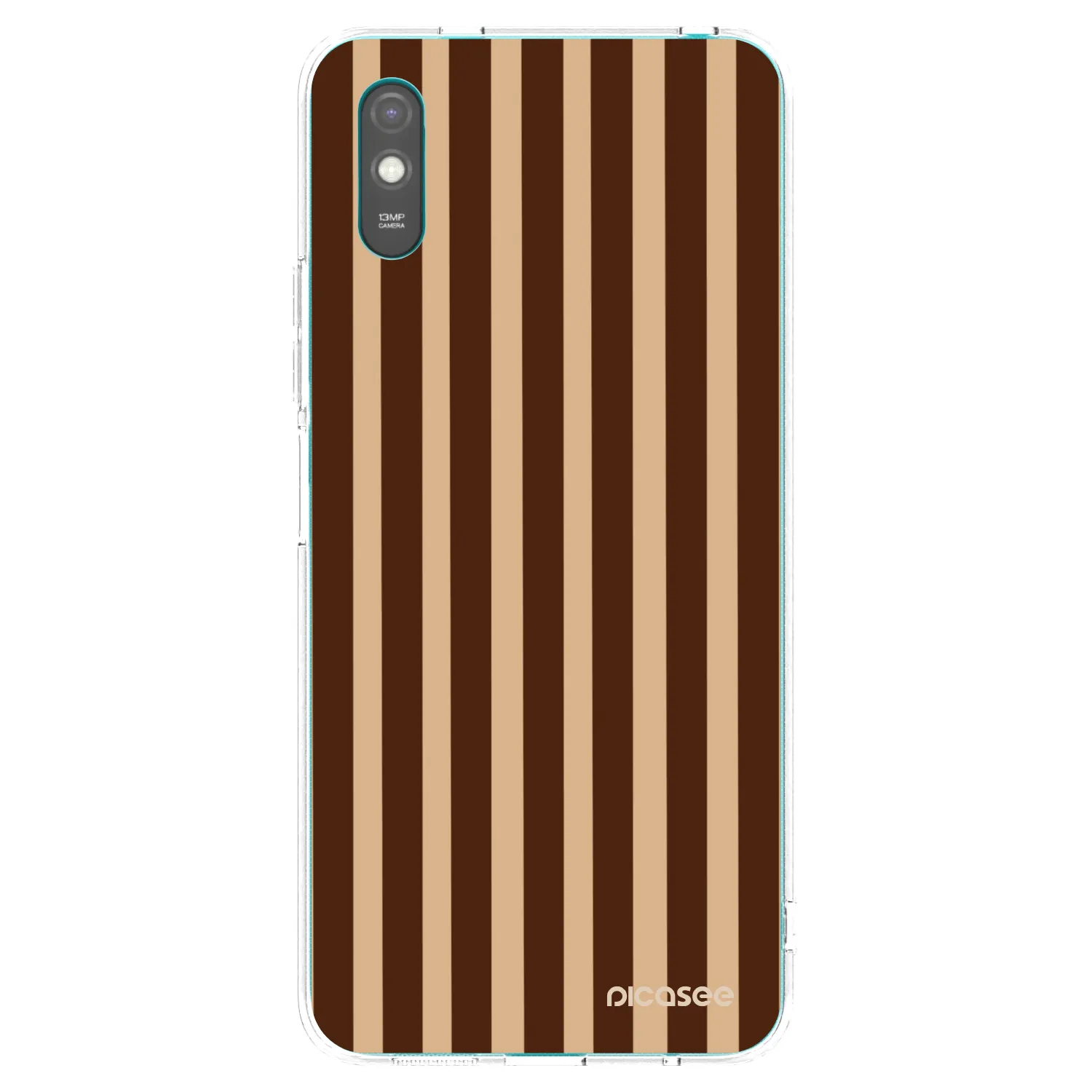 Picasee silikonowe przeźroczyste etui na Xiaomi Redmi 9A - Brown lines
