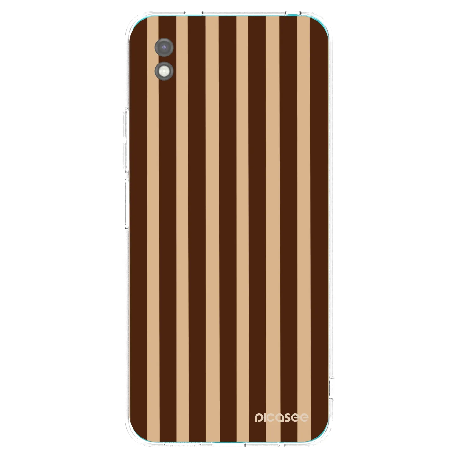 Picasee silikonowe czarne etui na Xiaomi Redmi 9A - Brown lines
