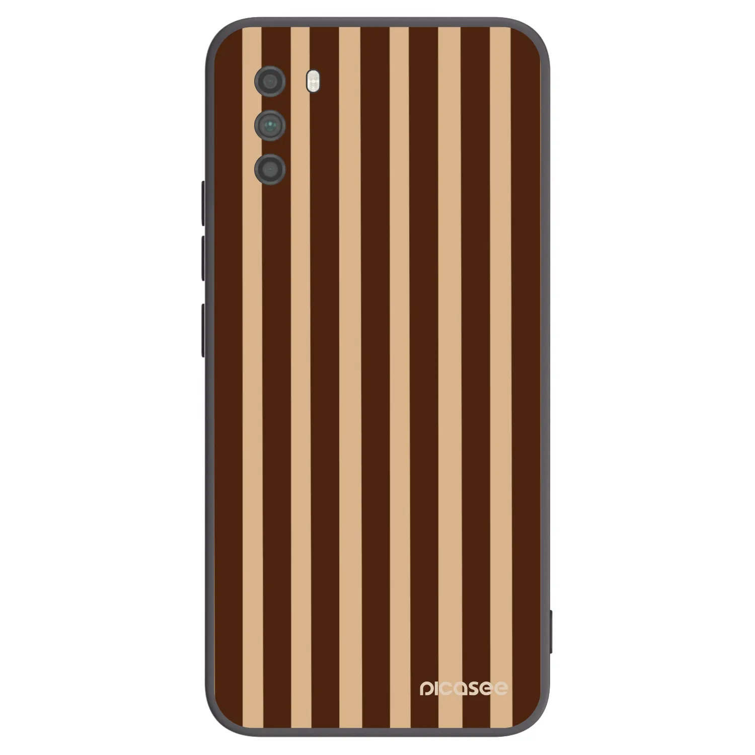 Picasee silikonowe czarne etui na Xiaomi Poco M3 - Brown lines