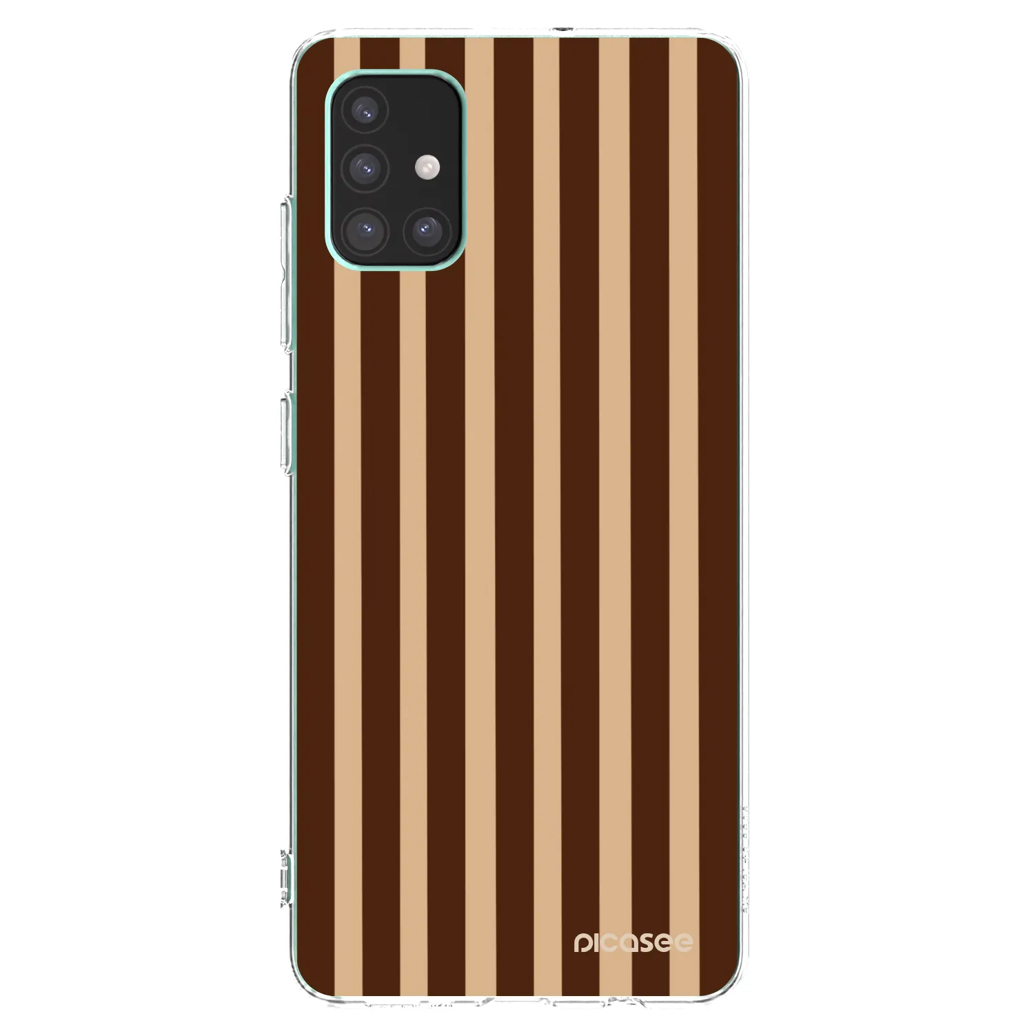 Picasee silikonowe przeźroczyste etui na Samsung Galaxy M51 M515F - Brown lines