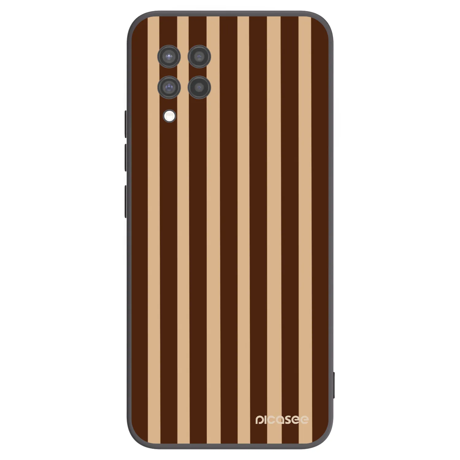 Picasee silikonowe czarne etui na Samsung Galaxy A42 A426B - Brown lines