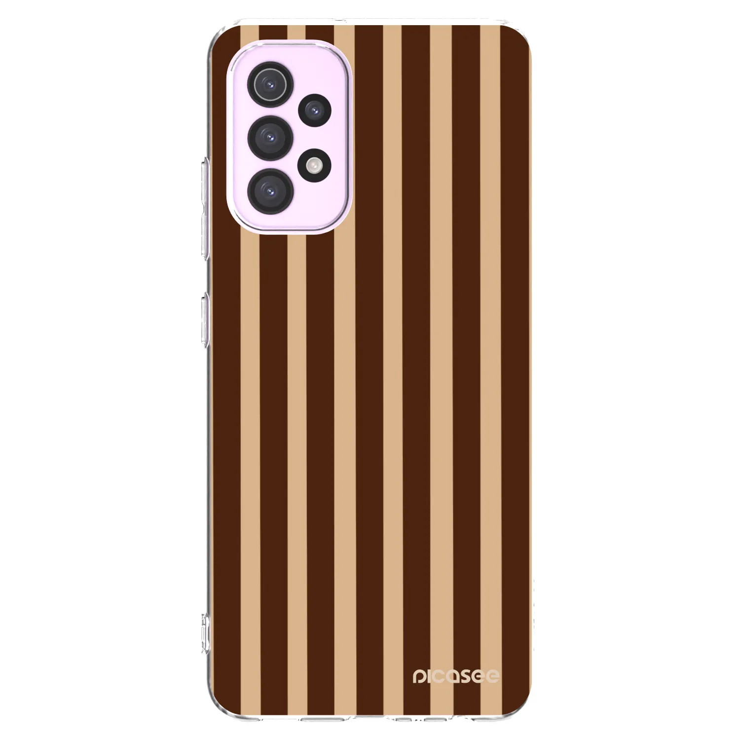 Picasee silikonowe przeźroczyste etui na Samsung Galaxy A32 5G A326B - Brown lines