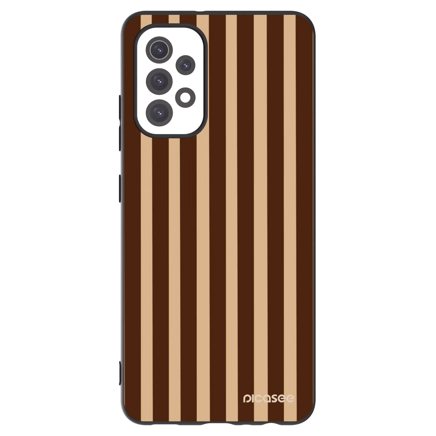 Picasee silikonowe czarne etui na Samsung Galaxy A32 5G A326B - Brown lines