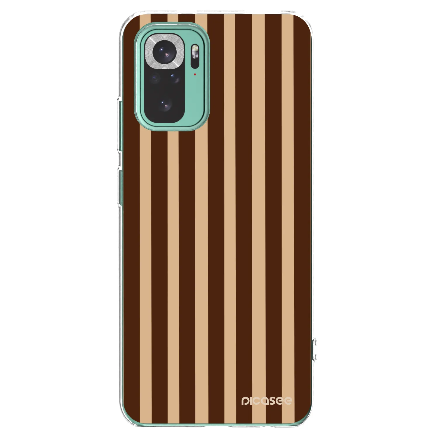 Picasee silikonowe przeźroczyste etui na Xiaomi Redmi Note 10 Pro - Brown lines