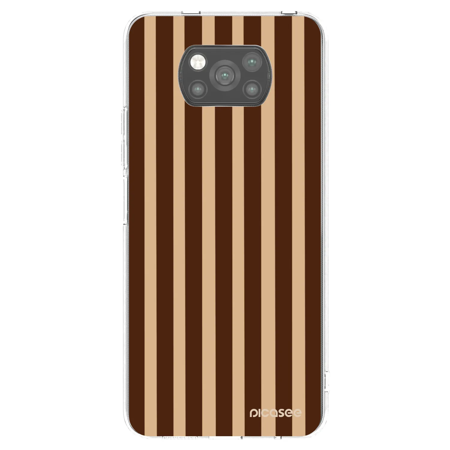 Picasee silikonowe czarne etui na Xiaomi Poco X3 Pro - Brown lines