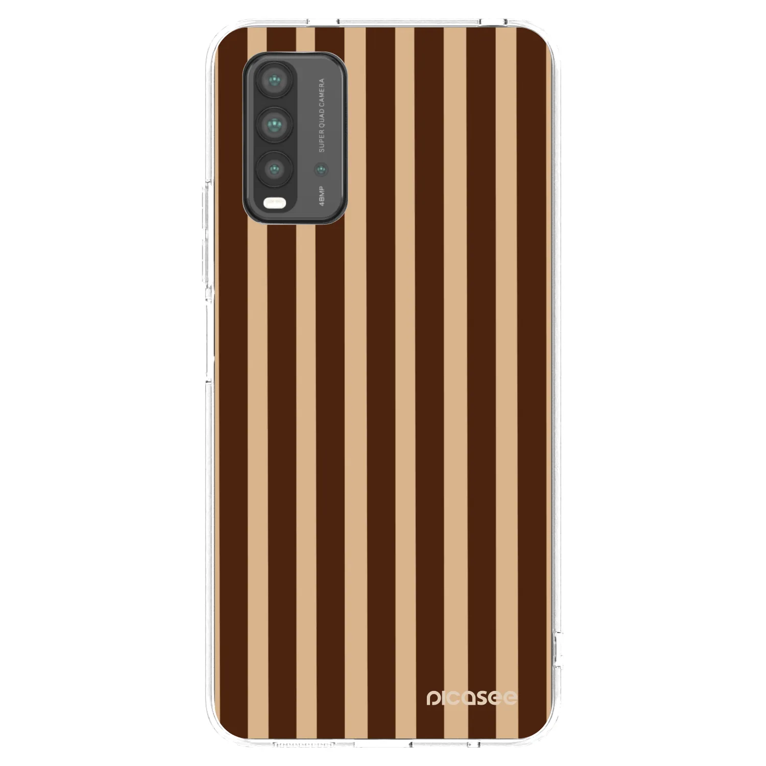Picasee silikonowe przeźroczyste etui na Xiaomi Redmi 9T - Brown lines