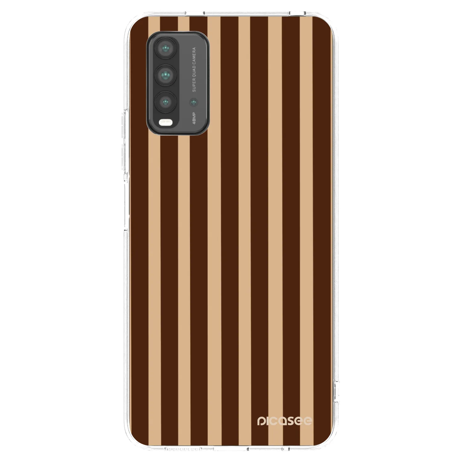 Picasee silikonowe czarne etui na Xiaomi Redmi 9T - Brown lines