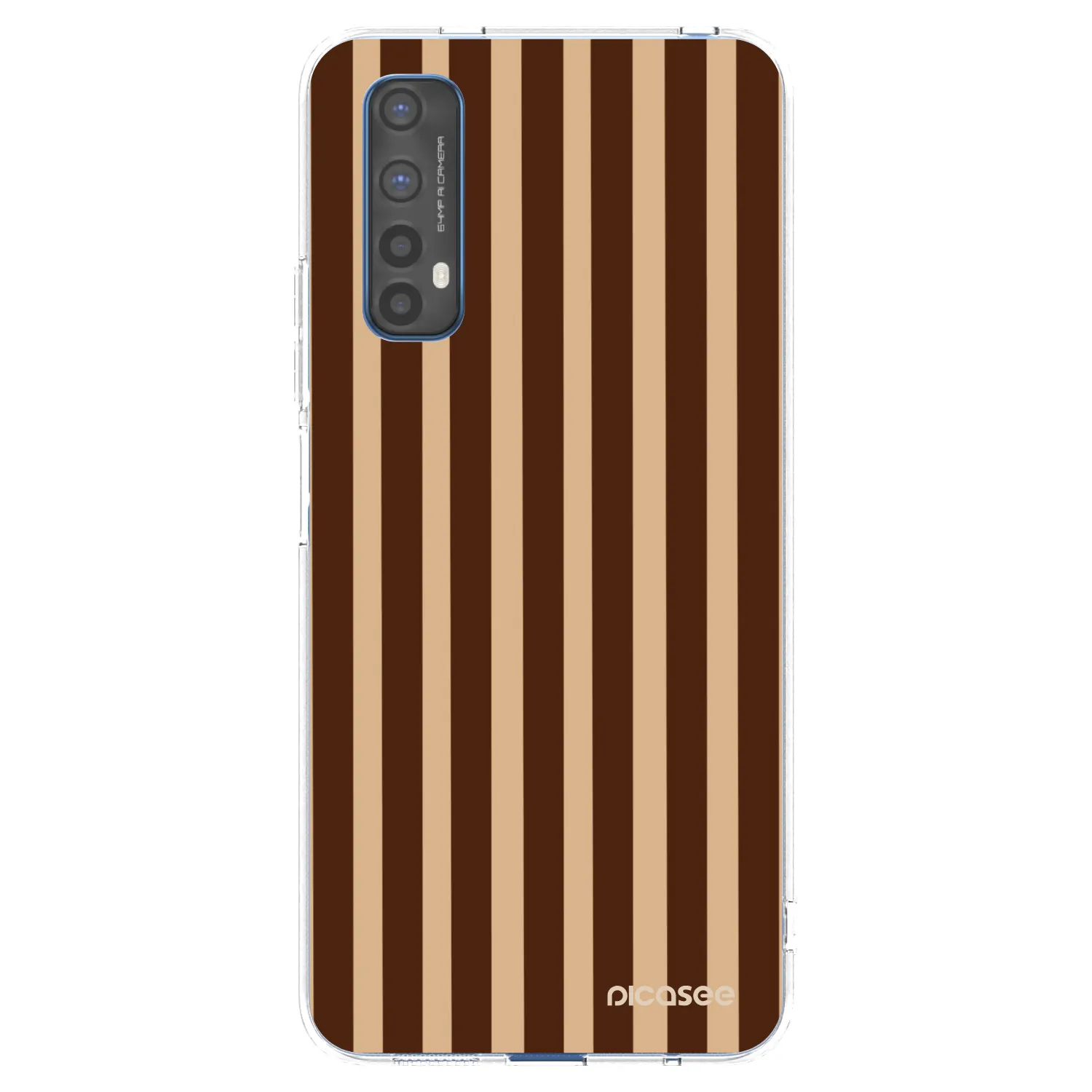 Picasee silikonowe przeźroczyste etui na Realme 7 - Brown lines