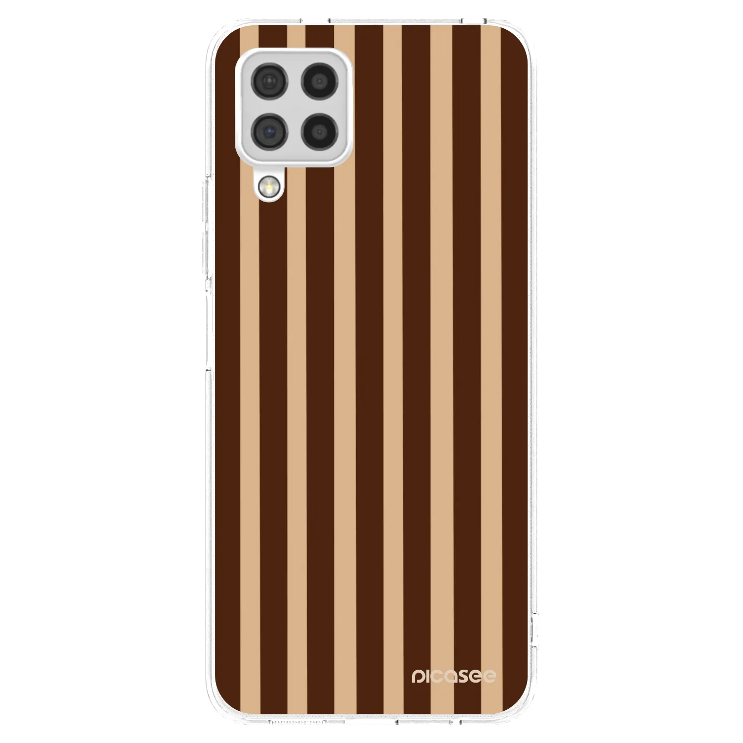 Picasee silikonowe przeźroczyste etui na Samsung Galaxy A22 A225F 4G - Brown lines