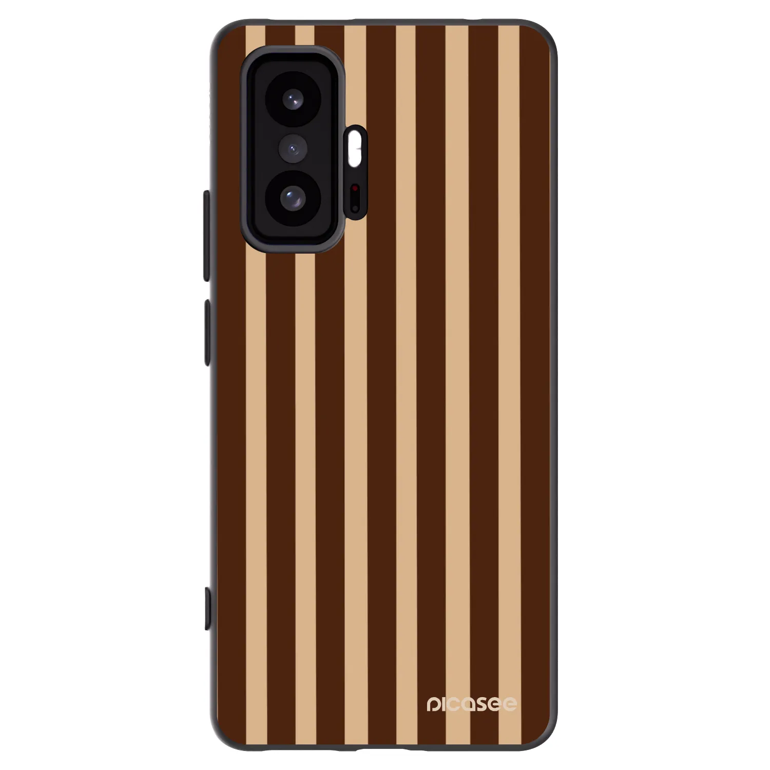 Picasee silikonowe czarne etui na Xiaomi 11T - Brown lines