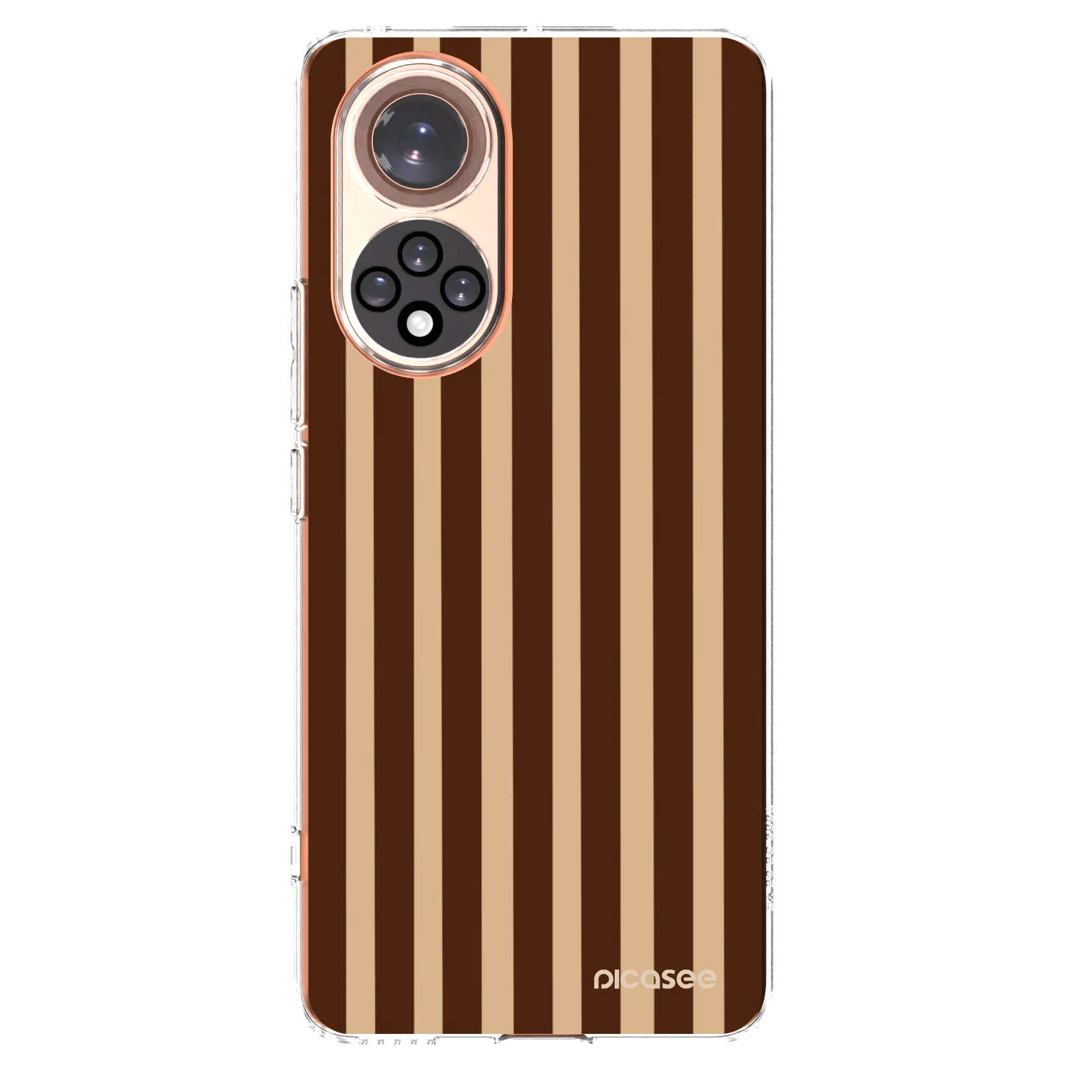 Picasee silikonowe przeźroczyste etui na Honor 50 5G - Brown lines