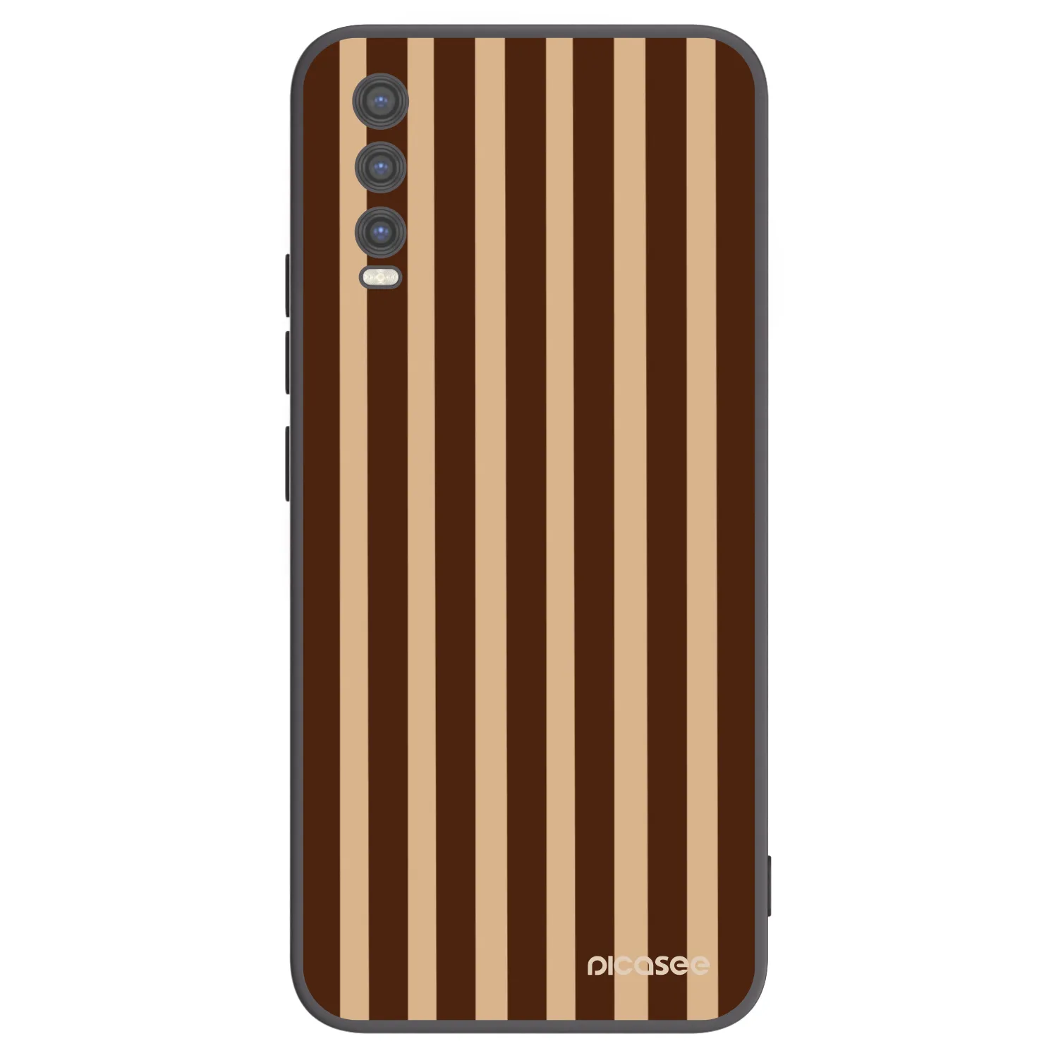 Picasee silikonowe czarne etui na Vivo Y20s - Brown lines