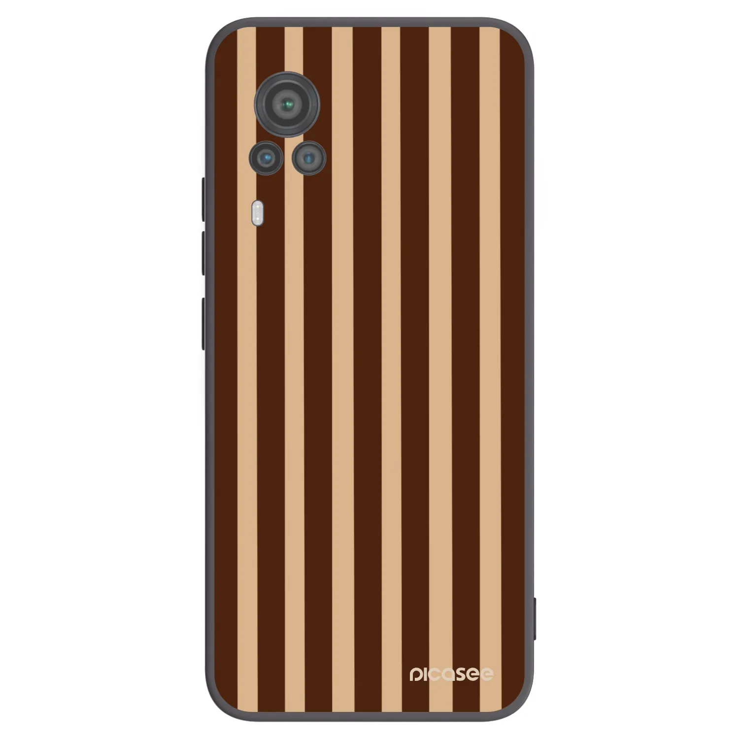 Picasee silikonowe czarne etui na Vivo X60 Pro 5G - Brown lines