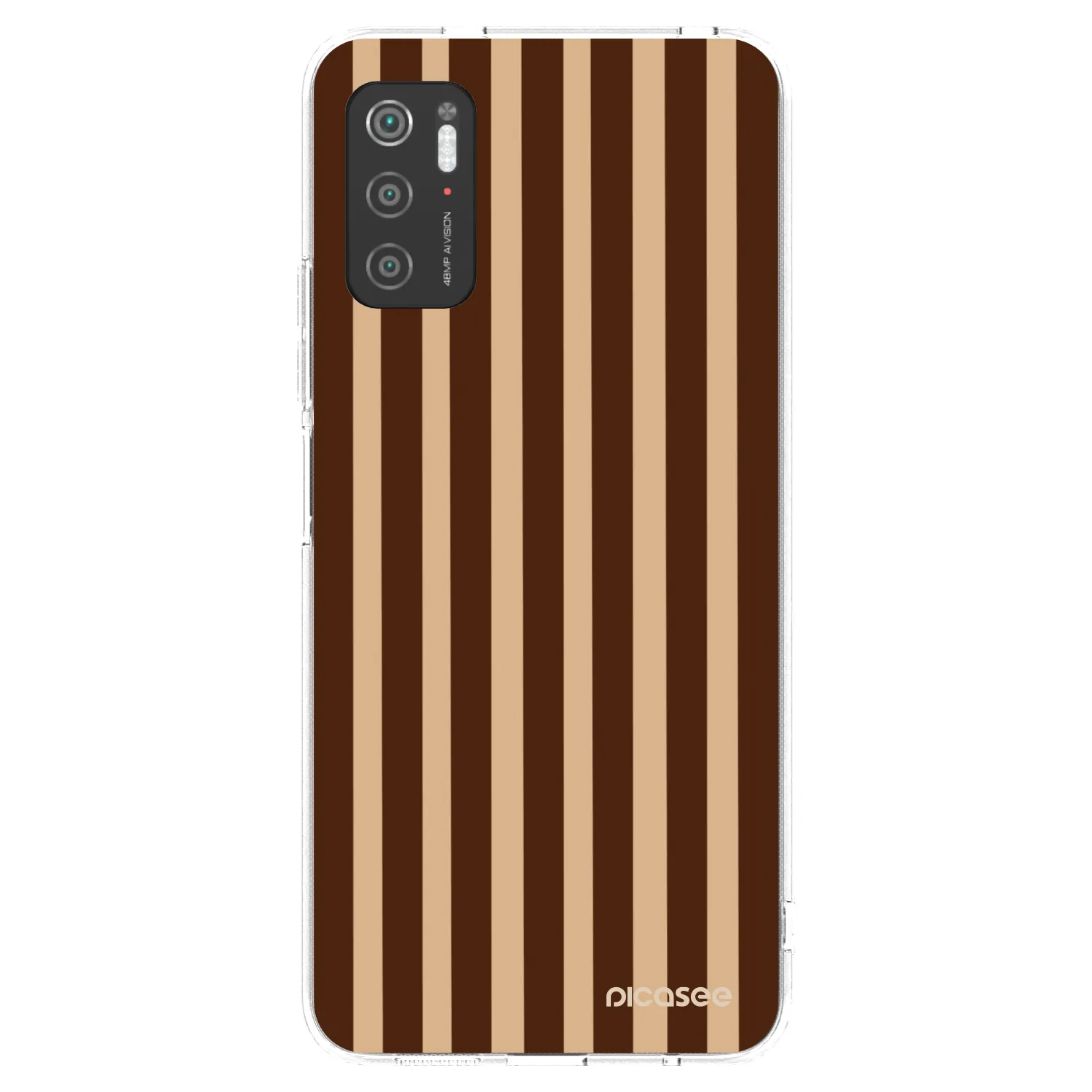 Picasee silikonowe przeźroczyste etui na Xiaomi Poco M3 Pro 5G - Brown lines