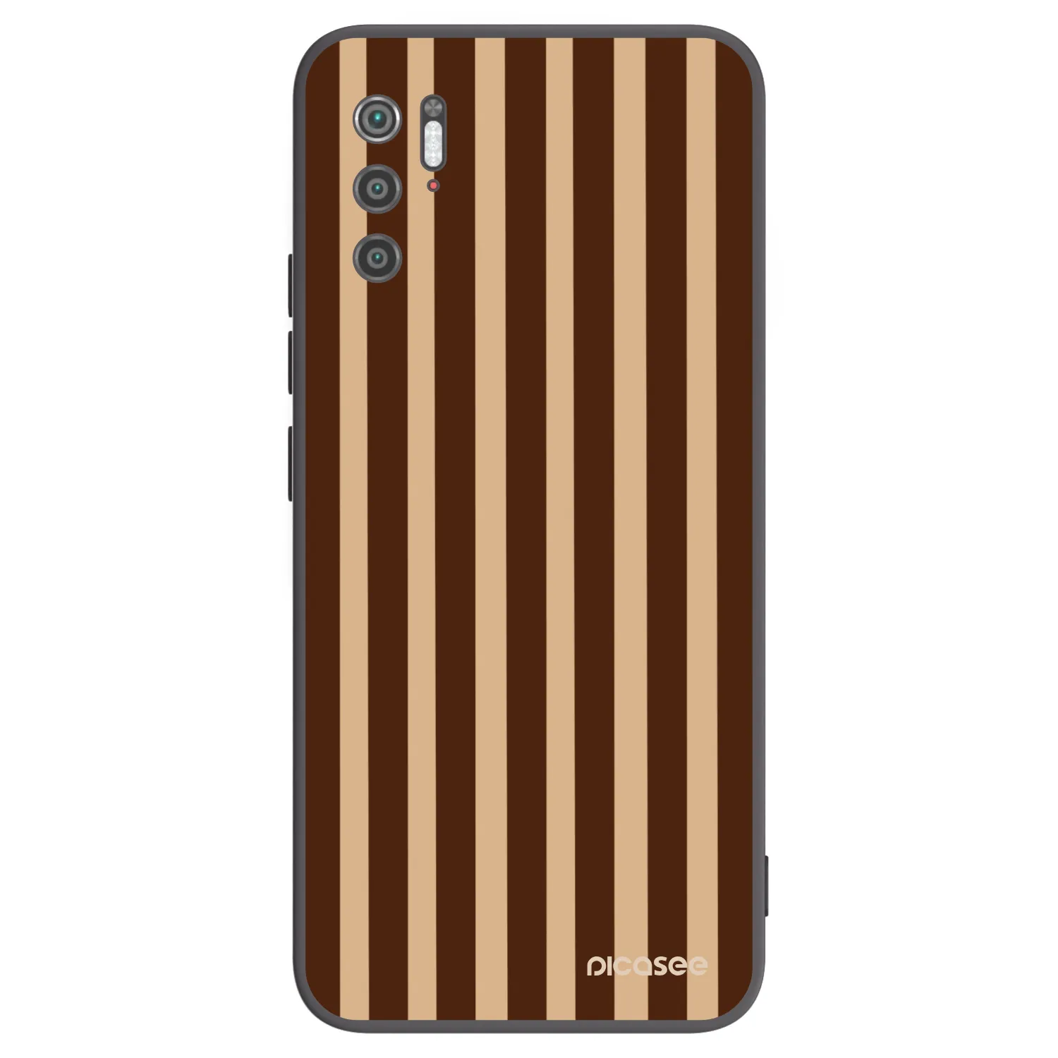 Picasee silikonowe czarne etui na Xiaomi Poco M3 Pro 5G - Brown lines