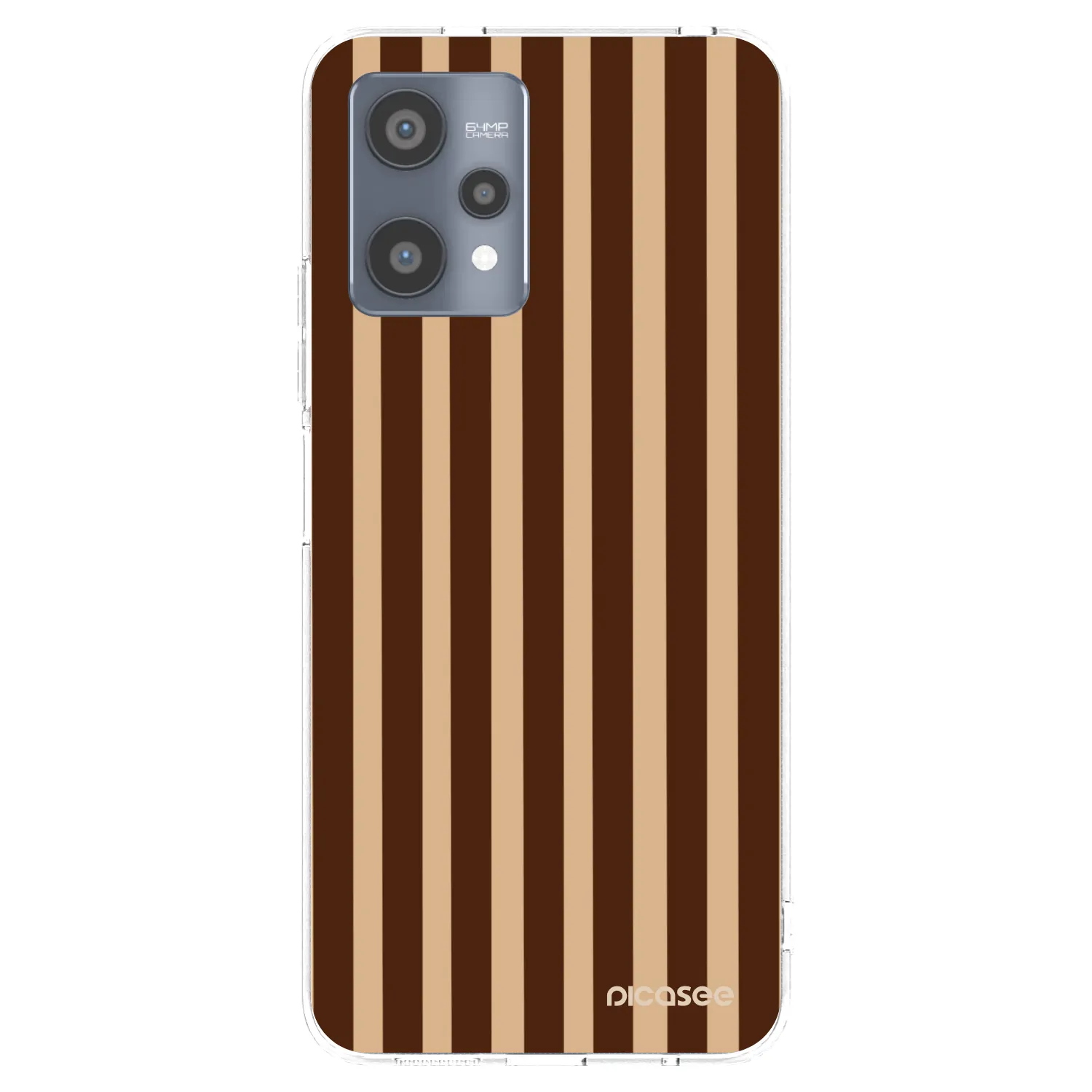 Picasee silikonowe przeźroczyste etui na Realme 9 Pro 5G - Brown lines