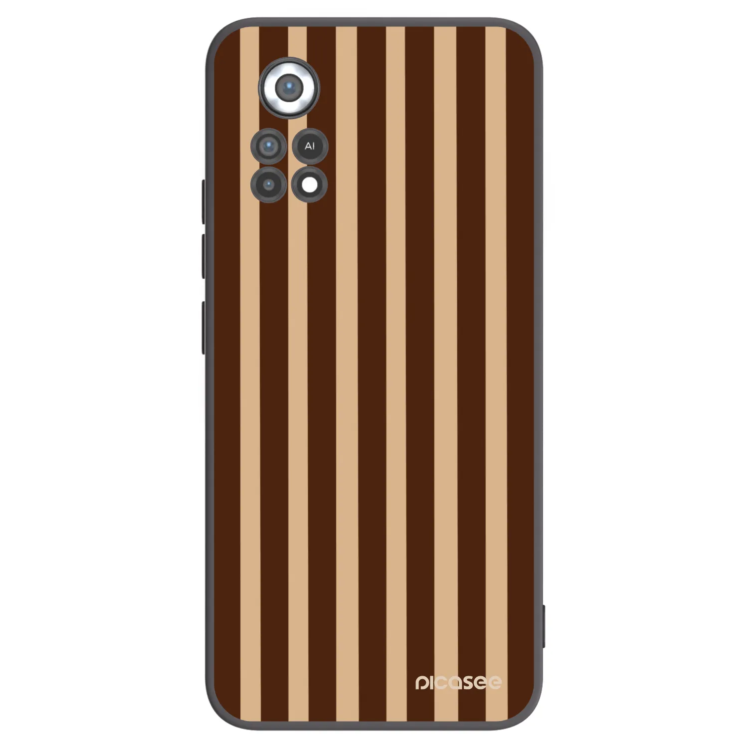 Picasee silikonowe czarne etui na Xiaomi Poco X4 Pro 5G - Brown lines