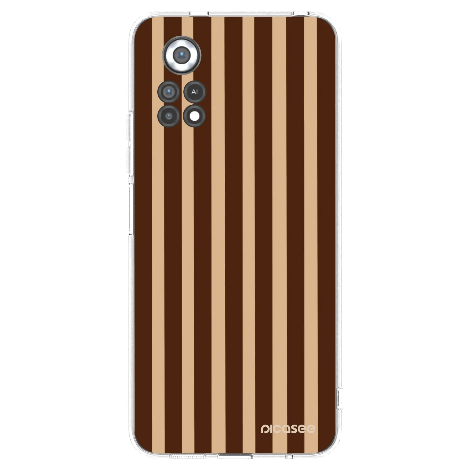 Picasee silikonowe przeźroczyste etui na Xiaomi Poco X4 Pro 5G - Brown lines