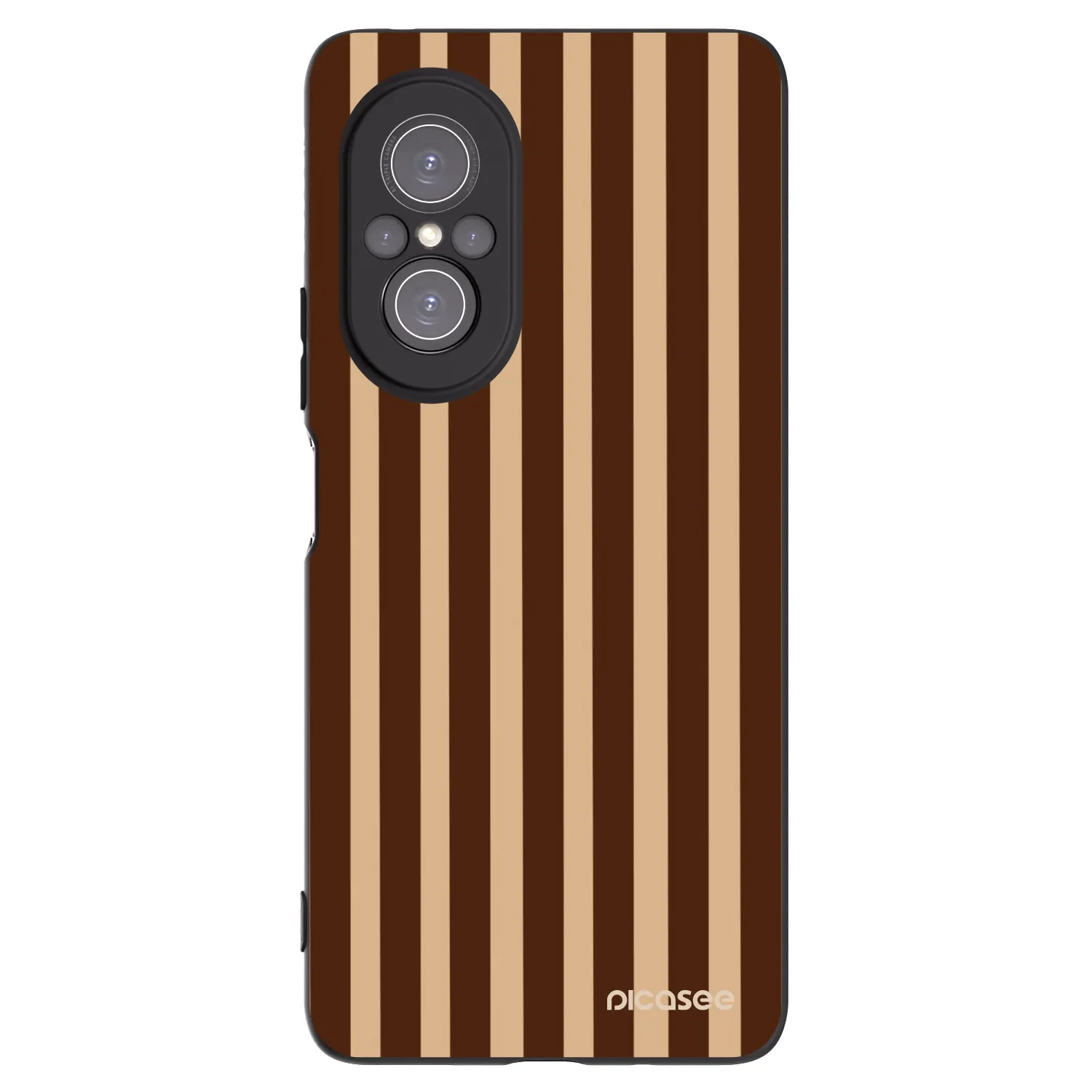 Picasee silikonowe czarne etui na Huawei Nova 9 SE - Brown lines