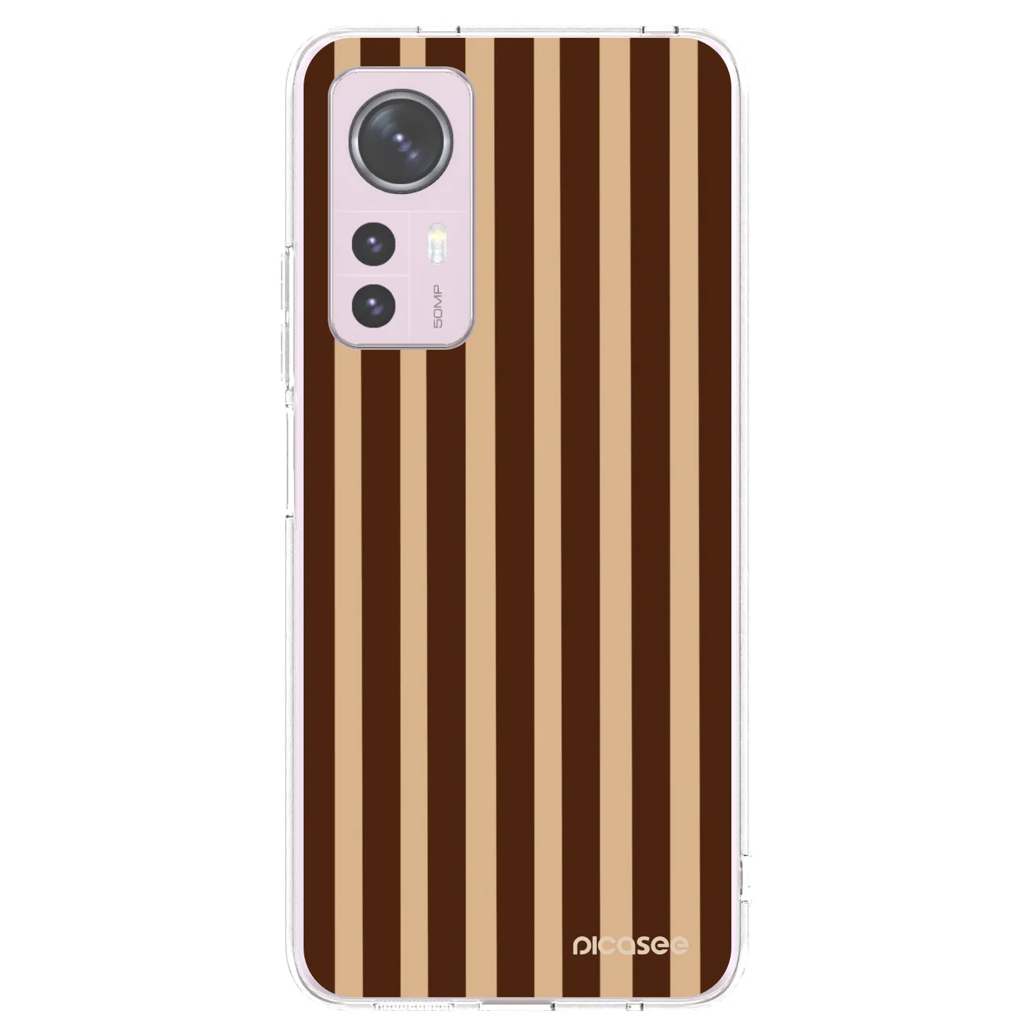 Picasee silikonowe przeźroczyste etui na Xiaomi 12 - Brown lines