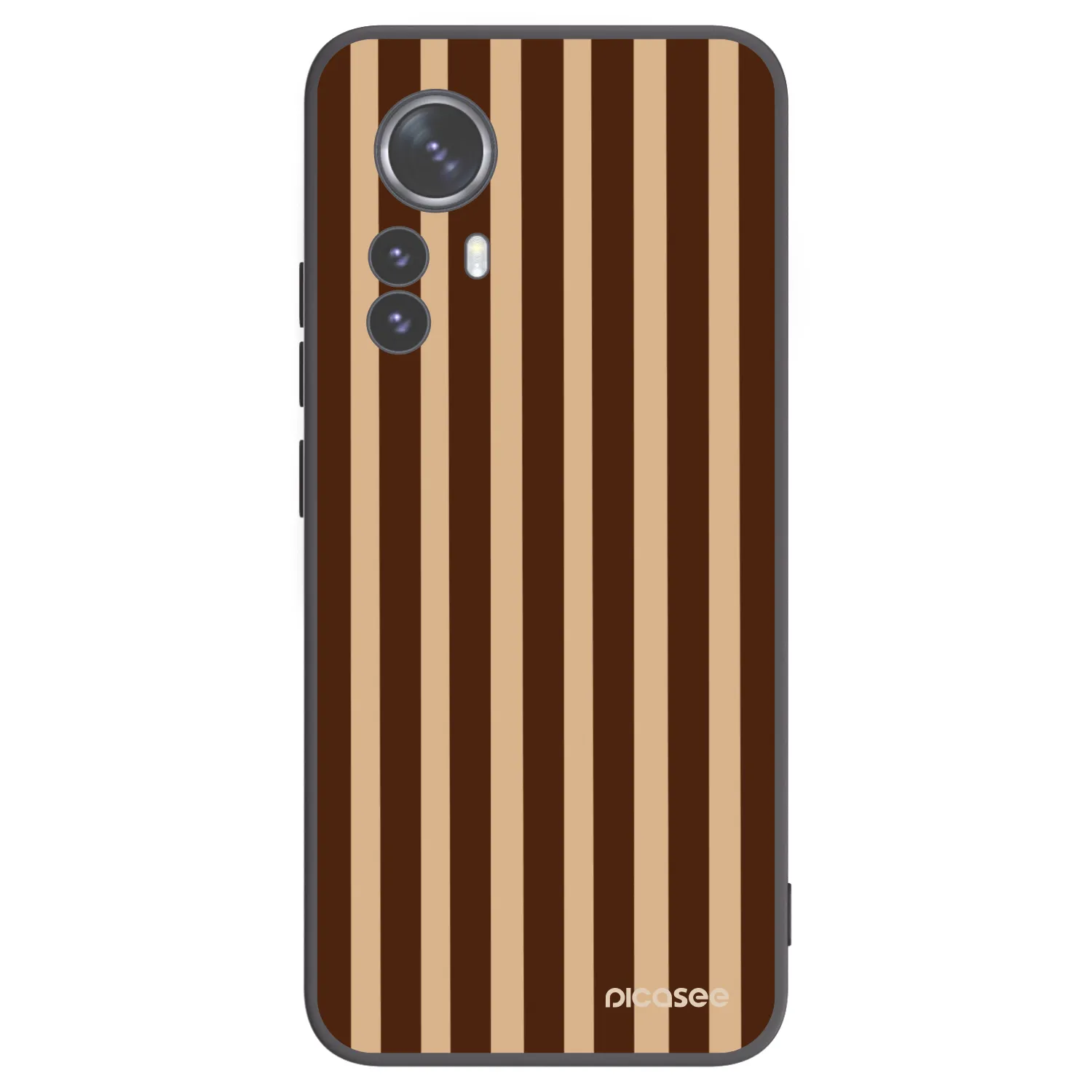 Picasee silikonowe czarne etui na Xiaomi 12 Pro - Brown lines