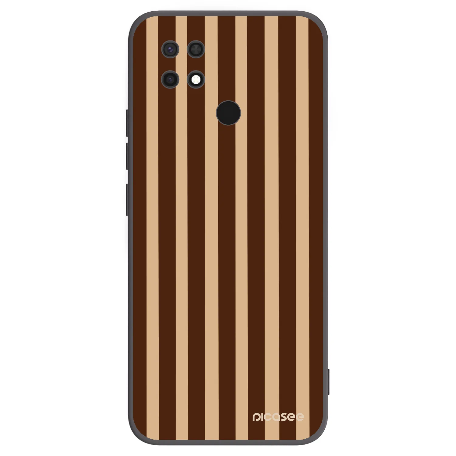 Picasee silikonowe czarne etui na Xiaomi Redmi 10C - Brown lines