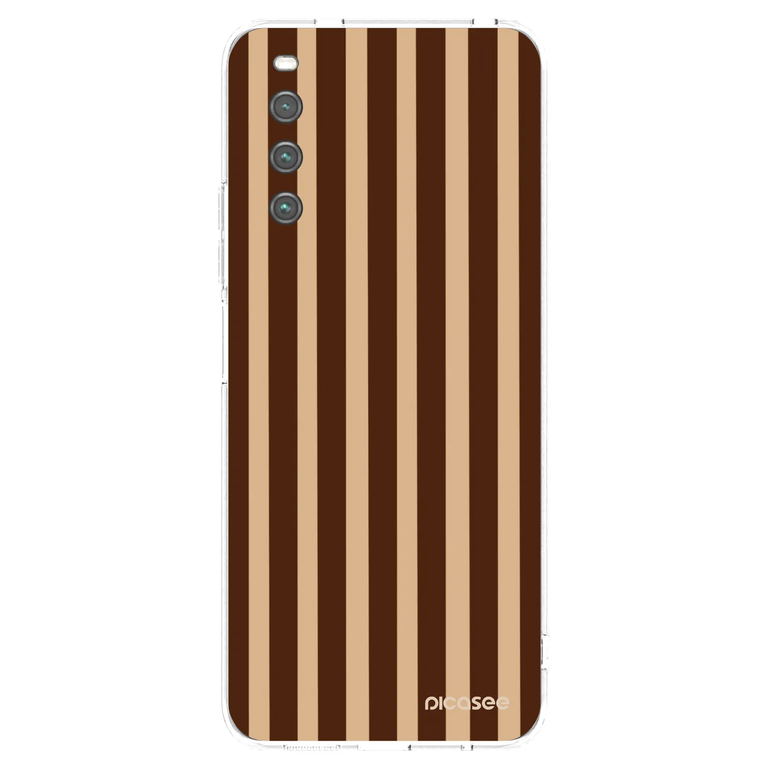 Picasee silikonowe przeźroczyste etui na Sony Xperia 10 IV 5G - Brown lines