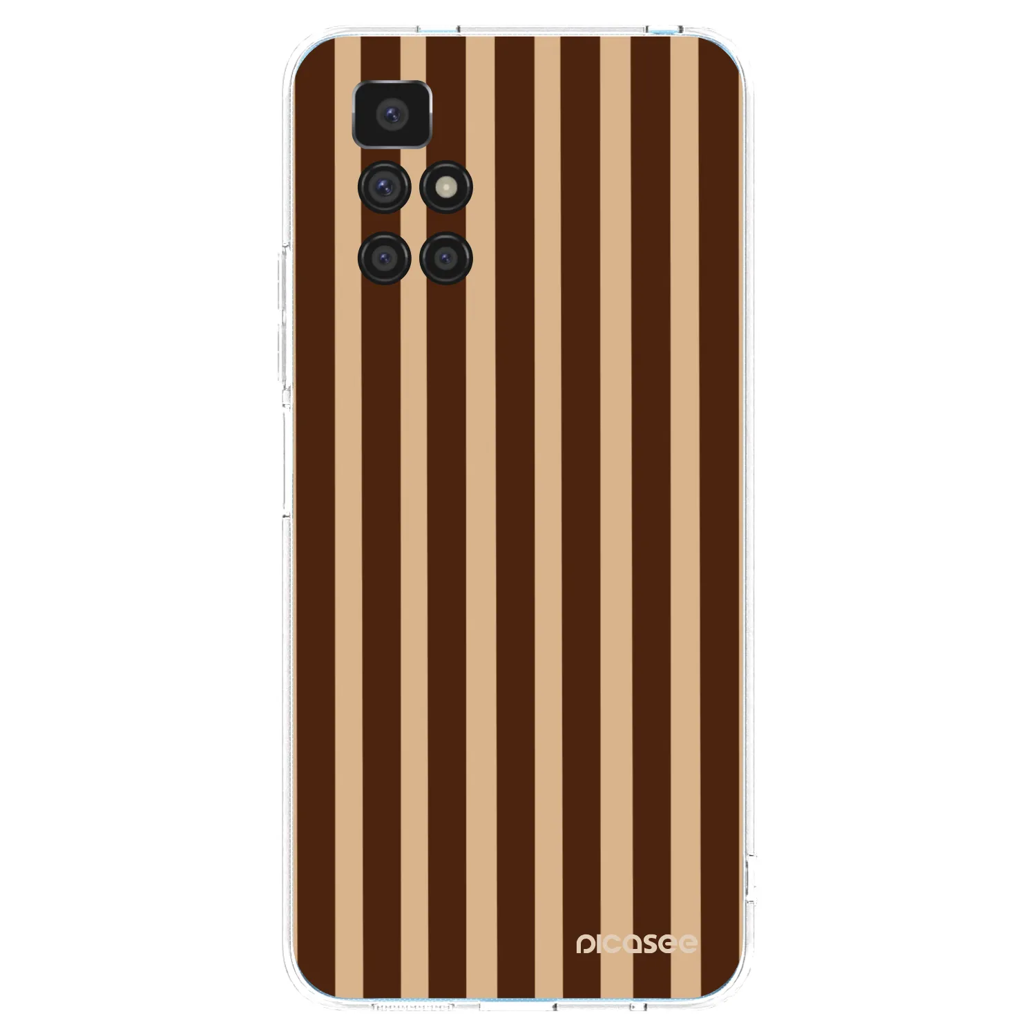 Picasee silikonowe przeźroczyste etui na Xiaomi Redmi 10 (2022) - Brown lines