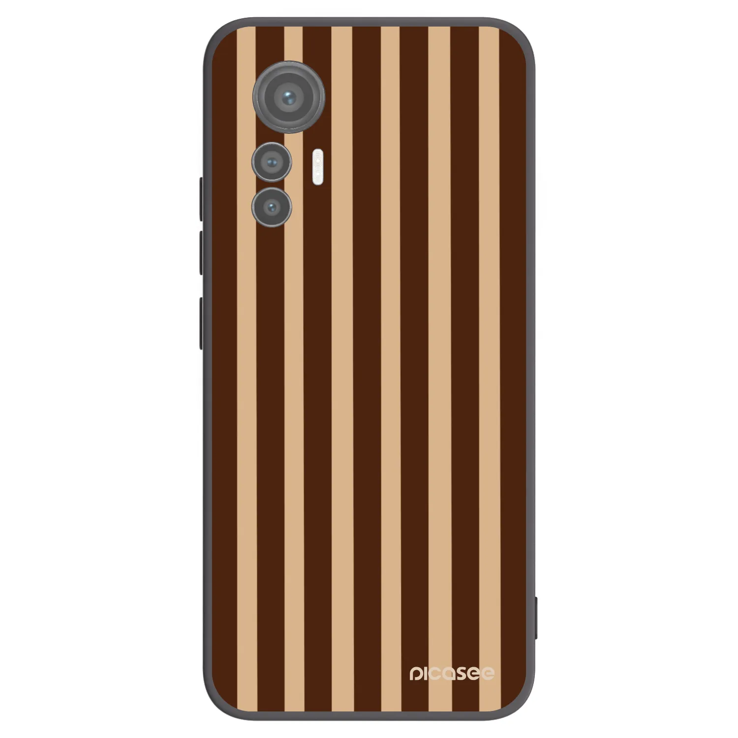 Picasee silikonowe czarne etui na Xiaomi 12 Lite - Brown lines