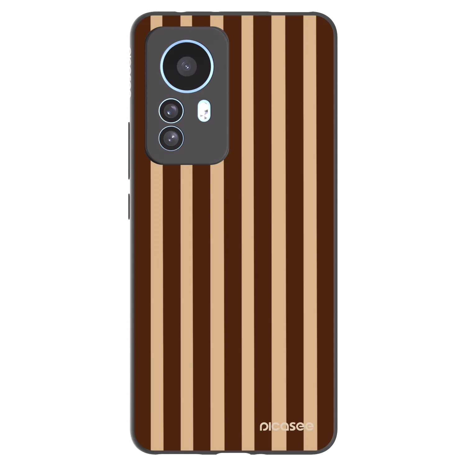 Picasee silikonowe czarne etui na Xiaomi 12T Pro - Brown lines