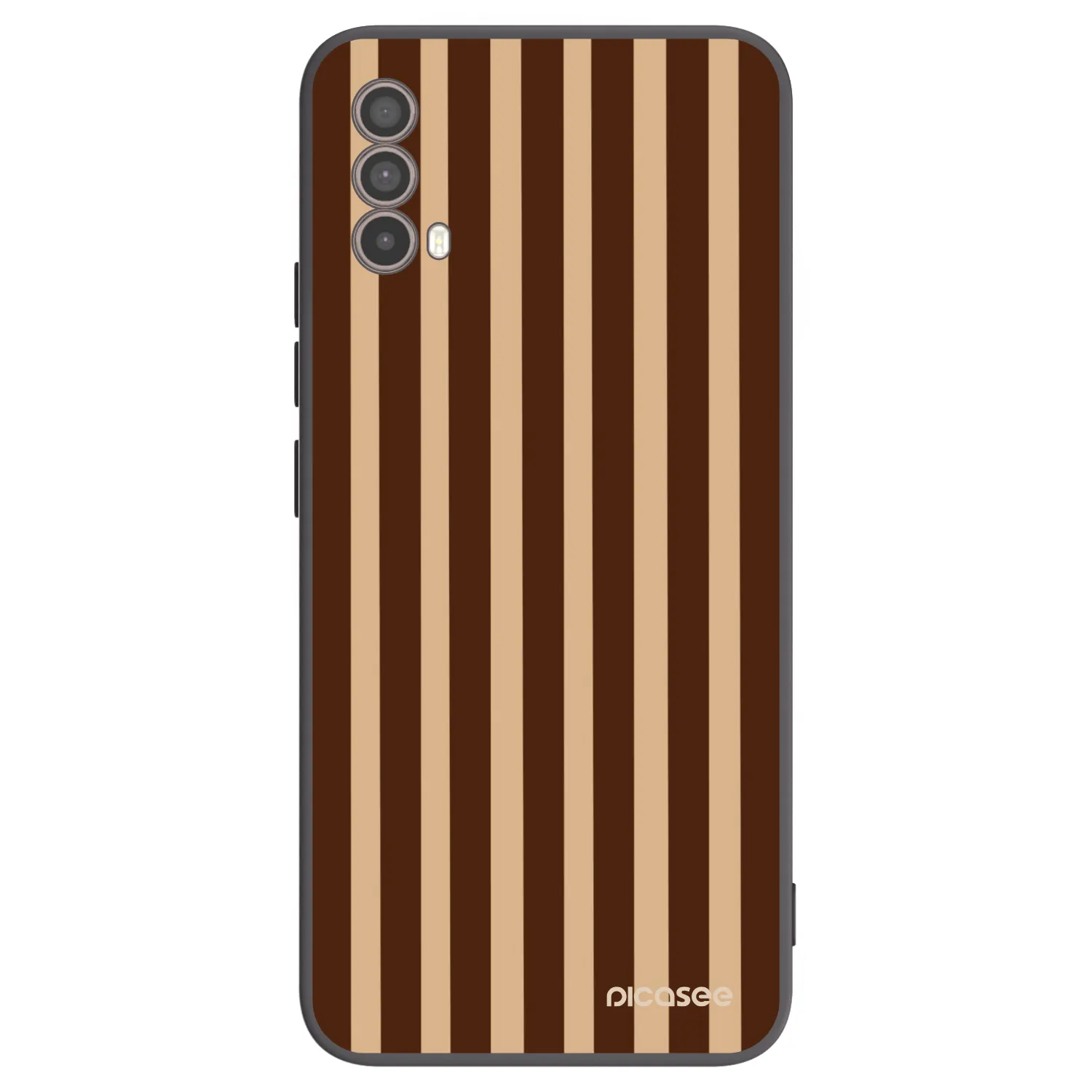 Picasee silikonowe czarne etui na Motorola Moto E40 - Brown lines