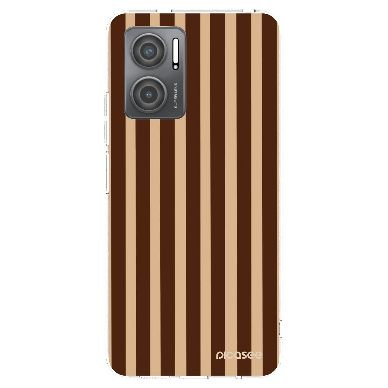 Picasee silikonowe przeźroczyste etui na Xiaomi Redmi 10 5G - Brown lines